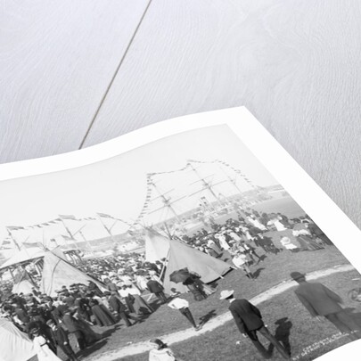 Saint Mary's Canal celebration, reviewing stand and Indian village, c.1905 by Detroit Publishing Co.