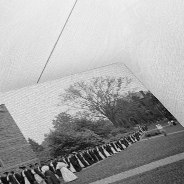 Seniors marching to chapel, Mt. Holyoke College, South Hadley, Massachusetts, c.1908 by Detroit Publishing Co.