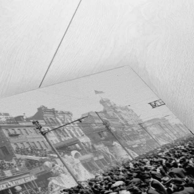 New Orleans, Louisiana, Mardi Gras Day, the 'Red' Pageant, c.1890-1910 by Detroit Publishing Co.