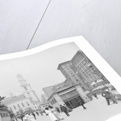 Park Street Church and Tremont Street mall, Boston, Massachusetts, c.1906 by Detroit Publishing Co.