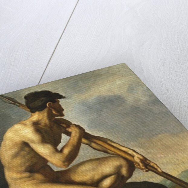 Nude Warrior with a Spear, c.1816 by Theodore Gericault