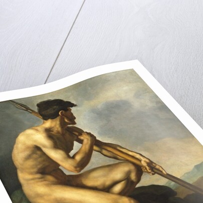 Nude Warrior with a Spear, c.1816 by Theodore Gericault