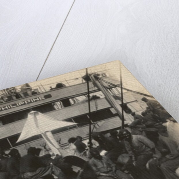 Pioneer Infantry Battalion on the troop ship U.S.S. Philippine from Brest harbor, France, July 18, 1919 by American Photographer