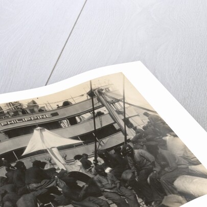 Pioneer Infantry Battalion on the troop ship U.S.S. Philippine from Brest harbor, France, July 18, 1919 by American Photographer