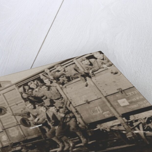 U.S. Marines in France off for camp, 1917 by American Photographer