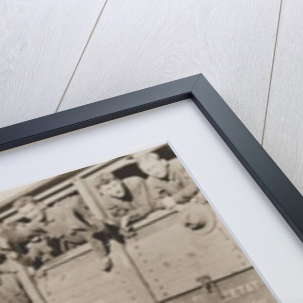 U.S. Marines in France off for camp, 1917 by American Photographer