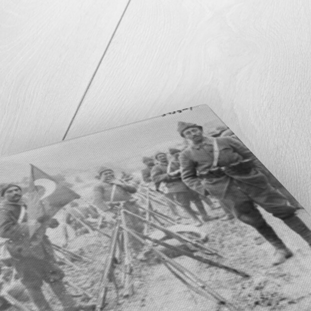 Turkish Infantry Column at rest, c.1914-15 by Photographer Turkish