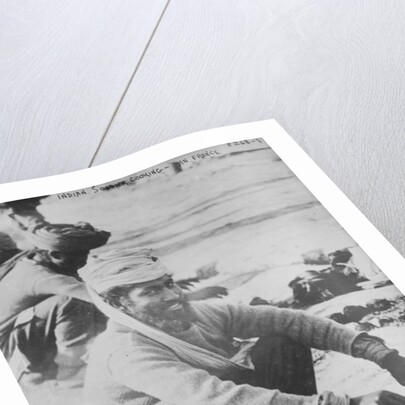 Indian soldier cooking in France, 1914-15 by French Photographer