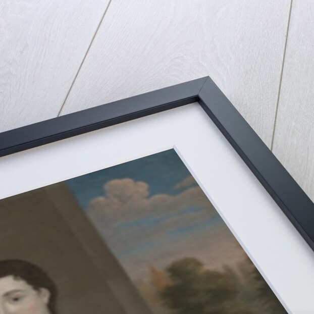 A Hudson Valley Lady with Dog and Parrot, c.1720-30 by American School