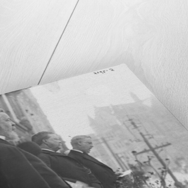 Theodore Roosevelt overlooking a street by Anonymous