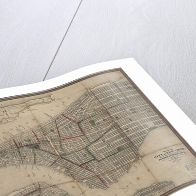 Map of the City of New York with the adjacent cities of Brooklyn & Jersey City, & the village of Williamsburg, 1852 by Anonymous