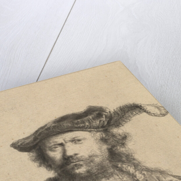 Self Portrait in a Velvet Cap with Plume, 1638 by Rembrandt Harmensz. van Rijn