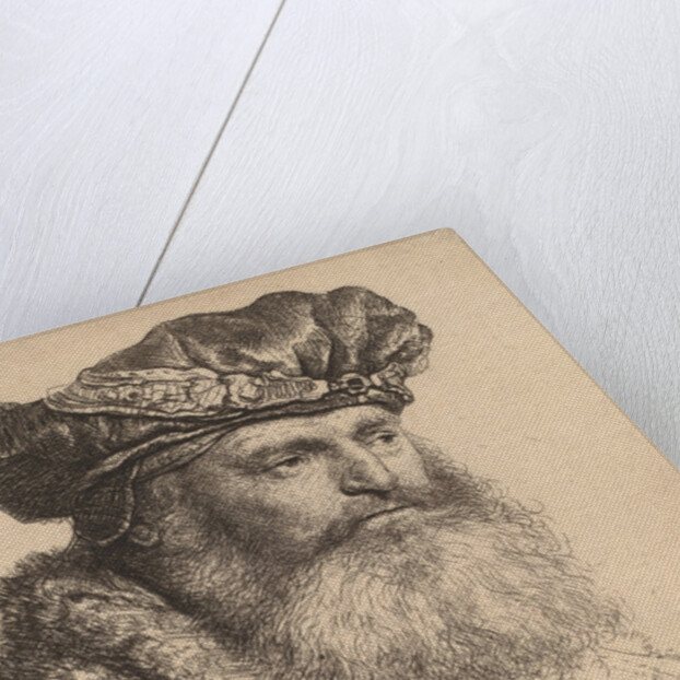 Bearded Man in a Velvet Cap with a Jewel Clasp, 1637 by Rembrandt Harmensz. van Rijn