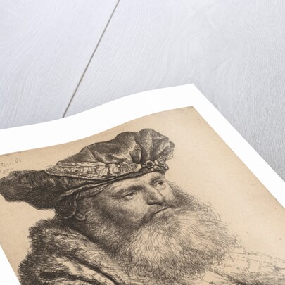 Bearded Man in a Velvet Cap with a Jewel Clasp, 1637 by Rembrandt Harmensz. van Rijn