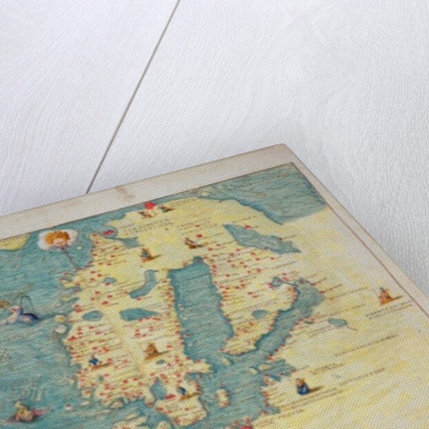 Northern Europe, from an Atlas of the World in 33 maps, Venice, 1st September 1553 by Battista Agnese