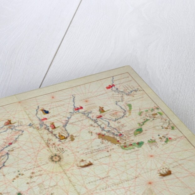 The Indian Ocean, from an Atlas of the World in 33 Maps, Venice, 1st September 1553 by Battista Agnese