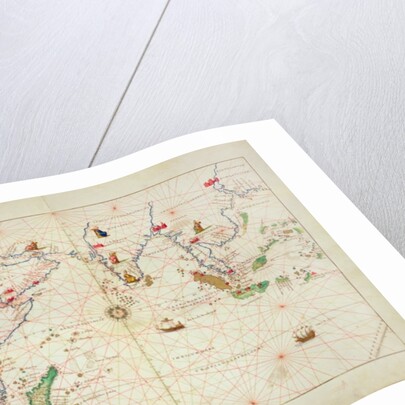 The Indian Ocean, from an Atlas of the World in 33 Maps, Venice, 1st September 1553 by Battista Agnese