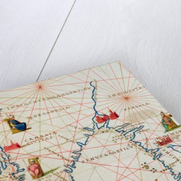 India and Malaysia by Battista Agnese