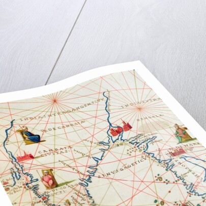 India and Malaysia by Battista Agnese