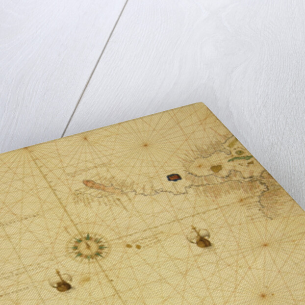 The Pacific Ocean, from an Atlas of the World in 33 Maps, Venice, 1st September 1553 by Battista Agnese