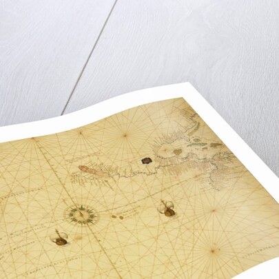 The Pacific Ocean, from an Atlas of the World in 33 Maps, Venice, 1st September 1553 by Battista Agnese