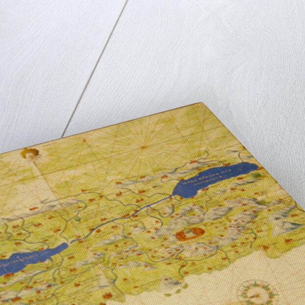 The Holy Land, from an Atlas of the World in 33 Maps, Venice, 1st September 1553 by Battista Agnese