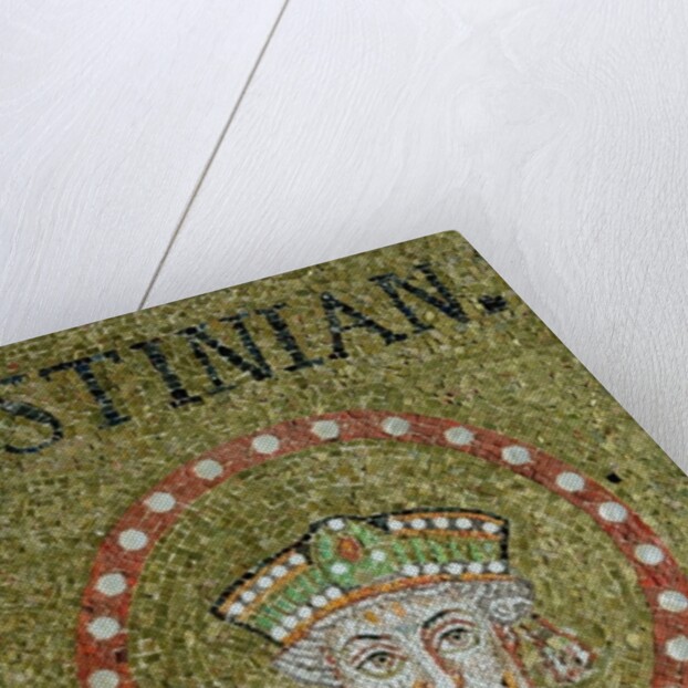 The face of Justinian by Byzantine School