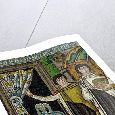 Courtiers by a fountain by Byzantine School