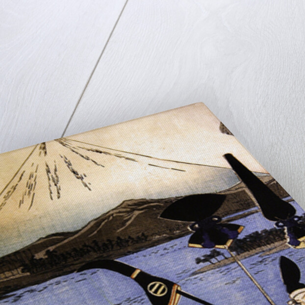 The Daimyo's entourage before Mount Fuji, 1858 by Utagawa Yoshitora