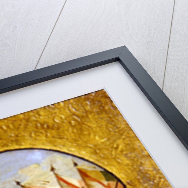 The arrival of the Spanish, lead by Cortez, in the plateau of Mexico City by Spanish School