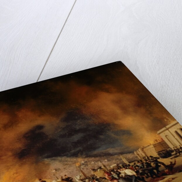 The Battle of 31st March in defence of Porta Torrelunga in Brescia by Faustino Joli