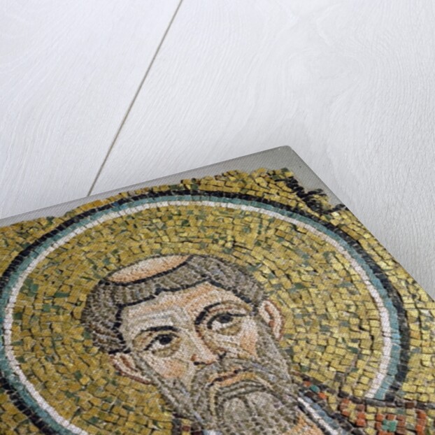 St. Ursicinus: Fragment of a mosaic from the Basilica Ursiana, the former cathedral of Ravenna by Italian School