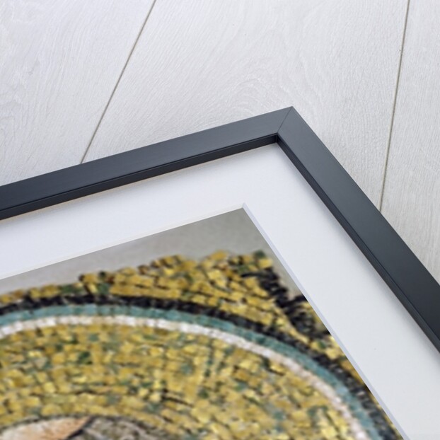 St. Ursicinus: Fragment of a mosaic from the Basilica Ursiana, the former cathedral of Ravenna by Italian School