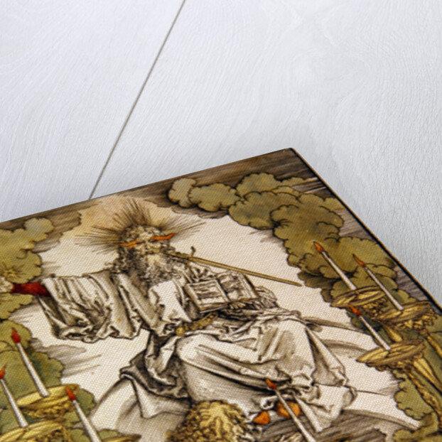 St. John on the Island of Patmos receives inspiration from God to create the Apocalypse, 1498 by Albrecht Dürer or Duerer