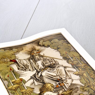 St. John on the Island of Patmos receives inspiration from God to create the Apocalypse, 1498 by Albrecht Dürer or Duerer