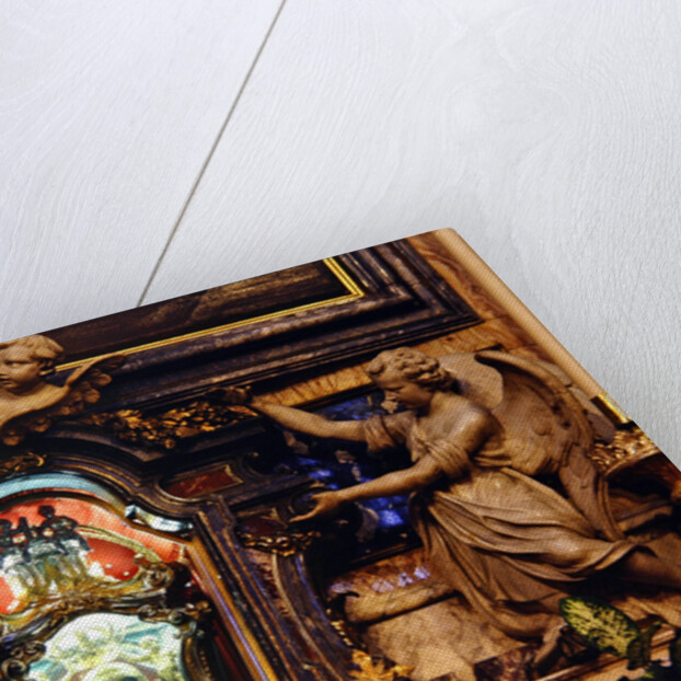 Relic of the skull of St. Aloysius Gonzaga situated in the high altar by School Italian