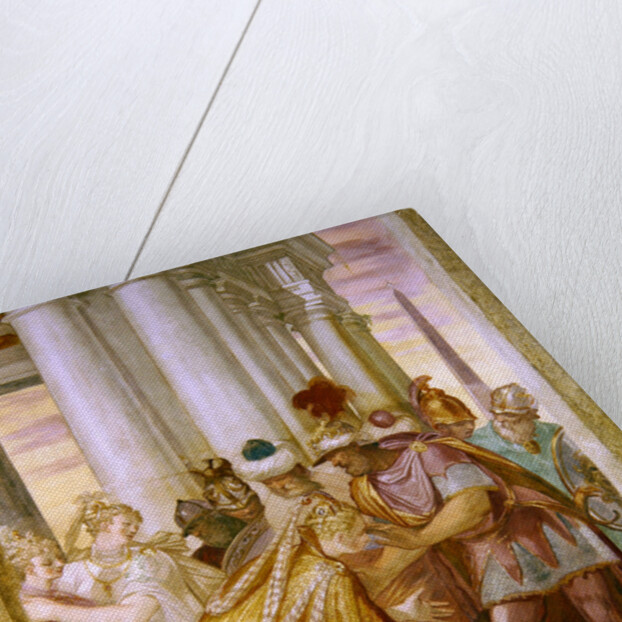 Central wall depicting Sophonisba requesting help from Massinissa by Giambattista (1526-78) Zelotti