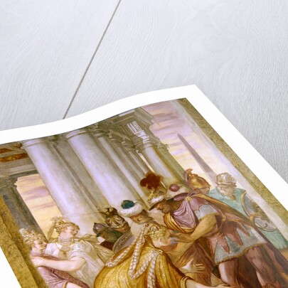 Central wall depicting Sophonisba requesting help from Massinissa by Giambattista (1526-78) Zelotti