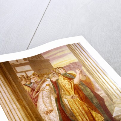 Left wall depicting Sophonisba crying by Giambattista (1526-78) Zelotti