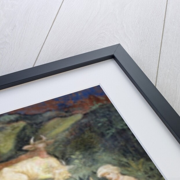 Mountain pastures. Milking the cows and cheese making by Italian School