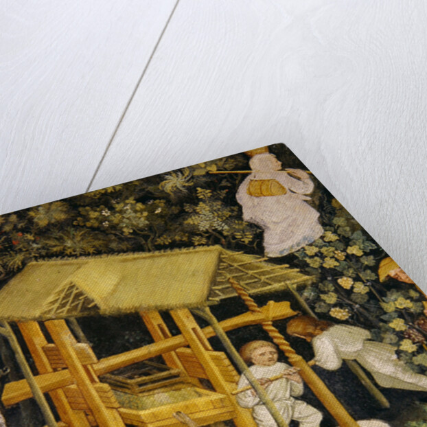 Crushing grapes. The wine press by Italian School