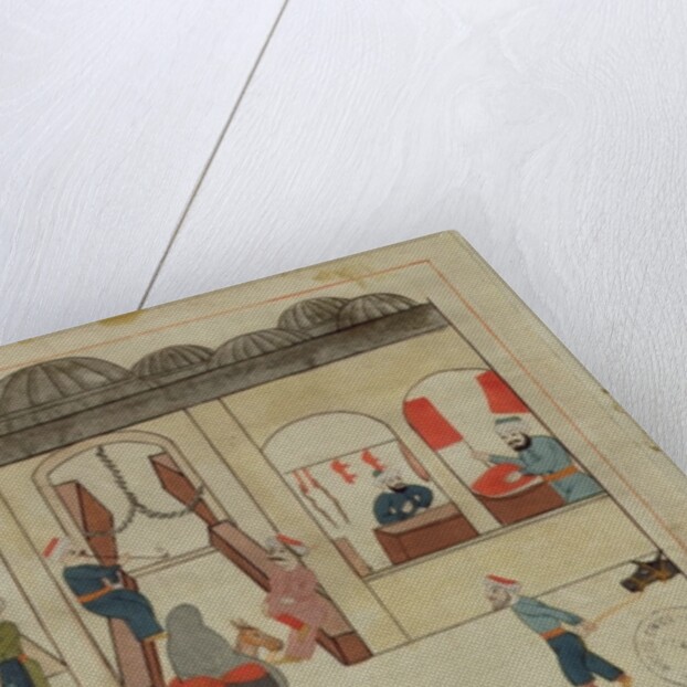 Ms. cicogna 1971, miniature from the 'Memorie Turchesche' depicting the covered market in Istanbul by Venetian School