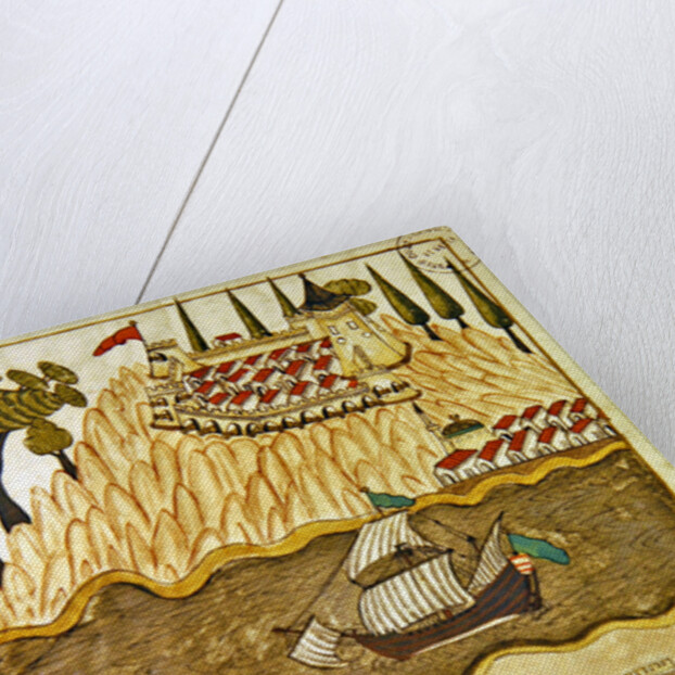 Ms. cicogna 1971, miniature from the 'Memorie Turchesche' depicting the two great fortresses on the Bosphorus by Venetian School