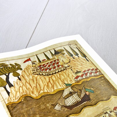 Ms. cicogna 1971, miniature from the 'Memorie Turchesche' depicting the two great fortresses on the Bosphorus by Venetian School
