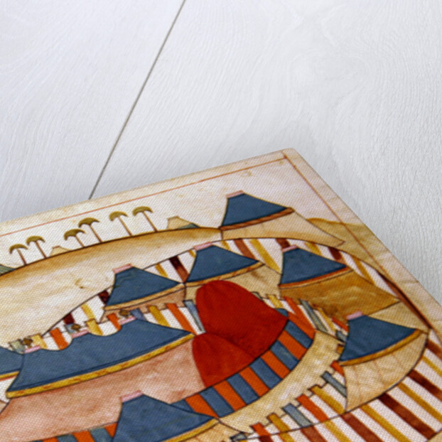 Ms. cicogna 1971, miniature from the 'Memorie Turchesche' depicting a Turkish camp with look-out tower by Venetian School