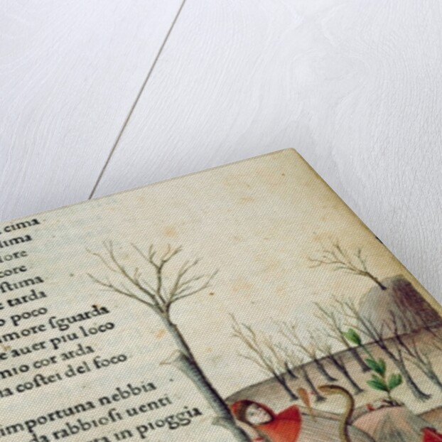 Fol. 52r from 'Canzoniere e Trionfi' by Petrarch, c.1470 by Italian School