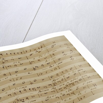 Score of the Kyrie Eleison from the 'Messa a quattro voci', 18th century copy by Giovanni Pierluigi da (after) Palestrina