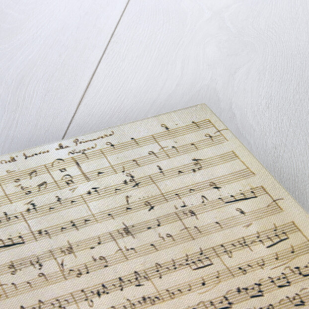 Ouverture from the score of 'Spring' by Joseph Haydn