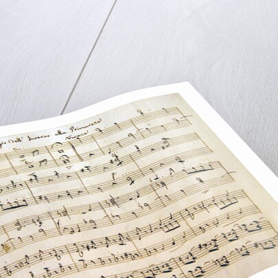 Ouverture from the score of 'Spring' by Joseph Haydn