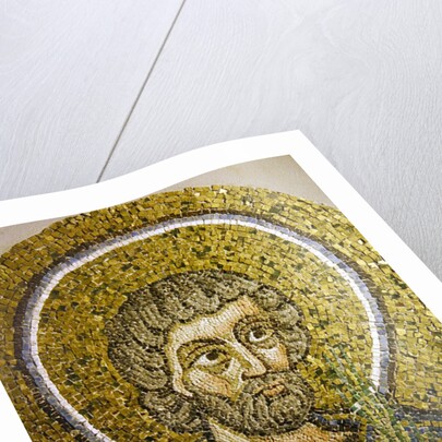 Saint Barbaziano: Fragment of a mosaic from the Basilica Ursiana, the former Cathedral of Ravenna by Italian School